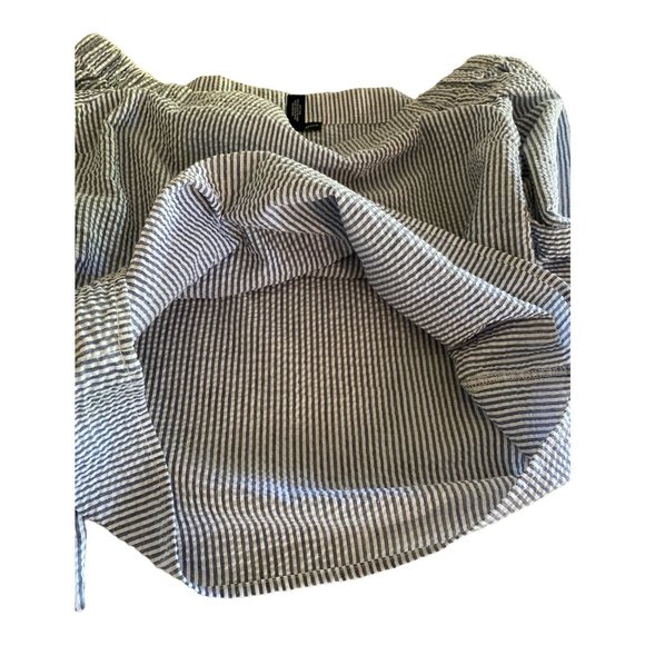 Aqua Top Women XS Striped Off the Shoulder Long Sleeve with Bell Sleeve‎ and Bow - Picture 9 of 12